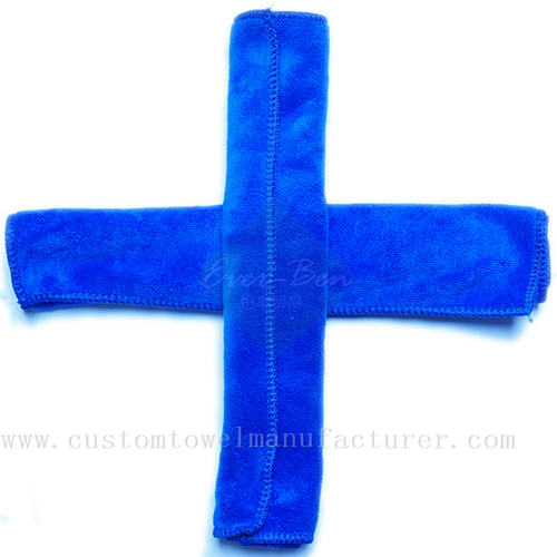 China Bulk micro absorbent towels Supplier Custom Blue Cleaning Cloth Rags Factory